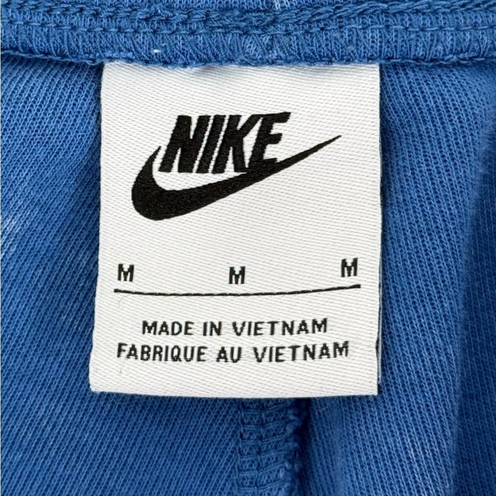Nike Mens Medium Shorts Blue Marina Tech Fleece Drawstring Zip Pocket DM6519 EUC - Picture 8 of 10
